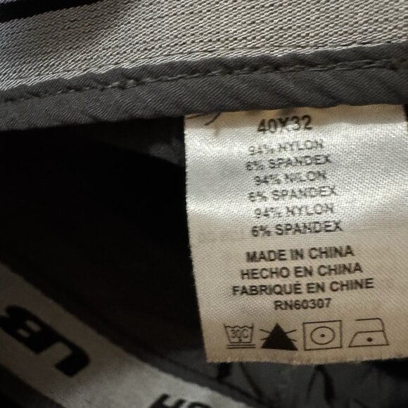 UB Tech Pants Mens 40x30 Gray Nylon Hiking Zipper Pockets Stretch Waist - Picture 6 of 11